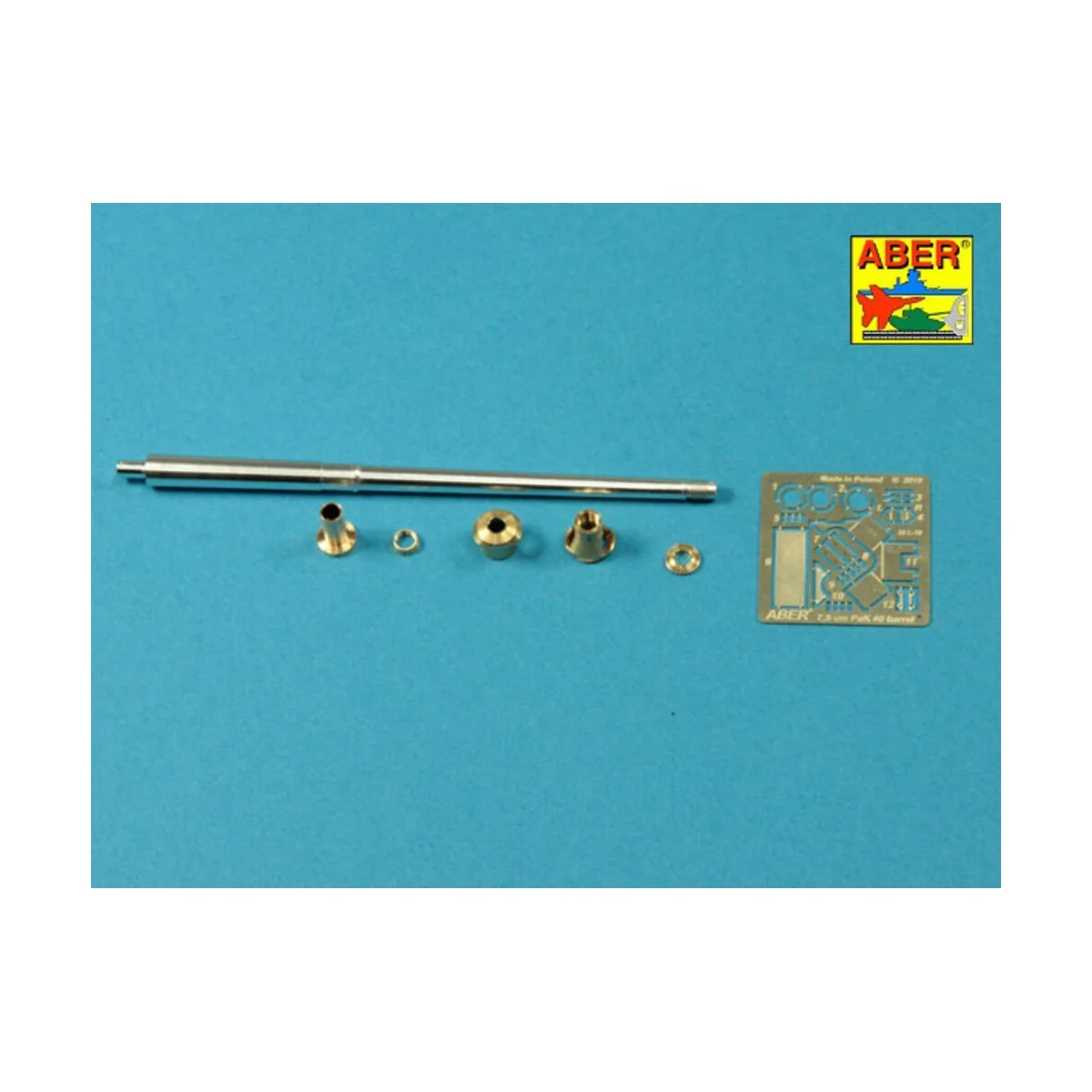 German 75 mm Barrel for PaK 40- Early model - Aber Models 35 L-019N