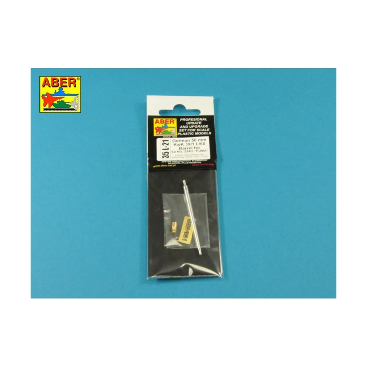German 50mm KwK39/1 L/60 Barrelfor Sd.Kfz.234/2 PUMA, 1/35 - Aber M...