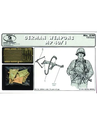 German weapons-MP40/1 (1/35 scale), 1/35 - Royal Model RM230