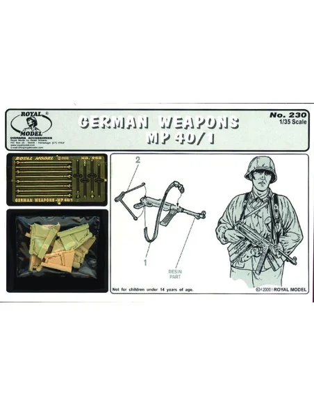 [NO_DESC] German weapons-MP40/1 (1/35 scale), 1/35 - Royal Model RM230