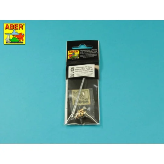 German 75 mm Barrel for PaK 40 - Late model, 1/35 - Aber Models 35 ...
