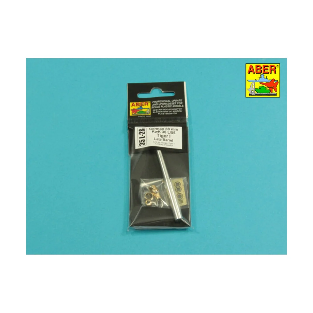 German 88mm KwK36/L56 Tiger I late barrel, 1/35 - Aber Models 35 L-... German 88mm KwK36/L56 Tiger I late barrel, 1/35 - Aber Models 35 L-...