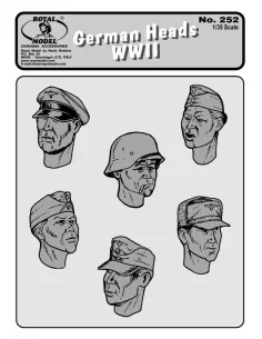 German heads WWII n.1, 1/35 - Royal Model RM252