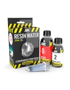 RESIN WATER 2-COMPONENTS EPOXY RESIN - 375ml - AK Interactive AK8043