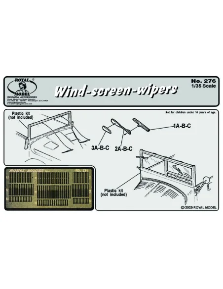Wind screen wipers, 1/35 - Royal Model RM276