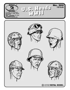 U.S. Heads WWII, 1/35 - Royal Model RM302