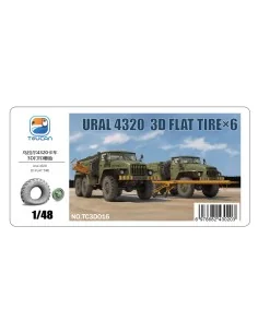 URAL 4320 3D FLAT TIRE×4, 1/48 - Toucan Model TC3D016