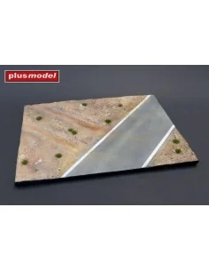 Display base - Cobblestone street wit tram tracks, 1/35 - Plus mode...