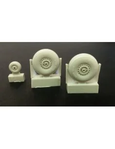 C-47 Skytrain wheels without cover, 1/72 - Plus model AL7045 2