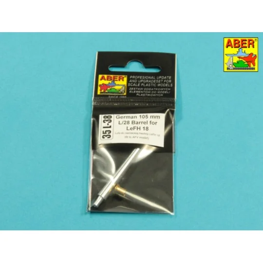 German105mm L/28 Barrel for LeFH 18, 1/35 - Aber Models 35 L-038 German105mm L/28 Barrel for LeFH 18, 1/35 - Aber Models 35 L-038