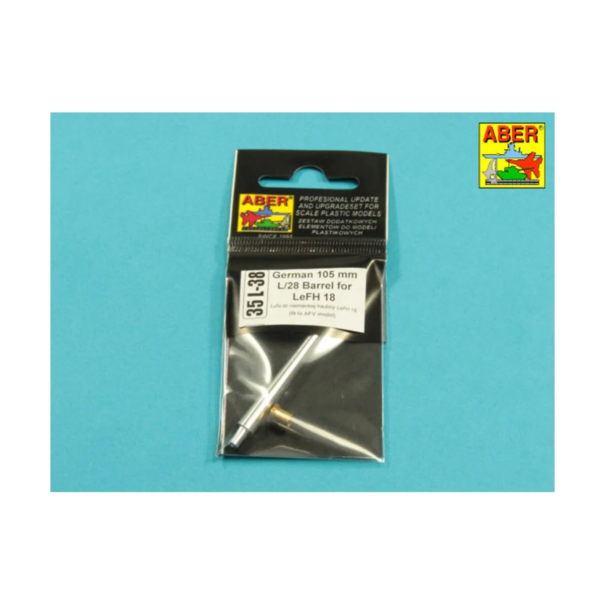 German105mm L/28 Barrel for LeFH 18, 1/35 - Aber Models 35 L-038 German105mm L/28 Barrel for LeFH 18, 1/35 - Aber Models 35 L-038