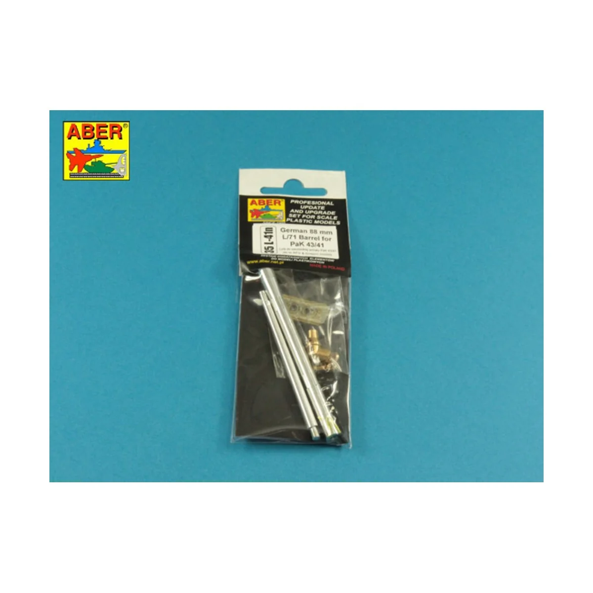 German 88mm L/71 barrel for PaK 43/41, 1/35 - Aber Models 35 L-041