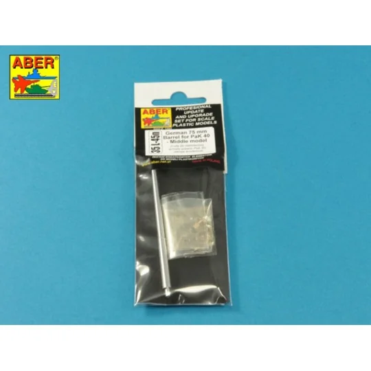 German 75mm barrel for PaK 40 - middle model - Aber Models 35 L-045N