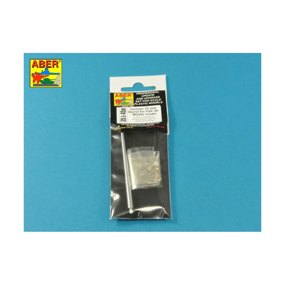 German 75mm barrel for PaK 40 - middle model - Aber Models 35 L-045N