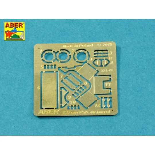 German 75mm barrel for PaK 40 - middle model - Aber Models 35 L-045N