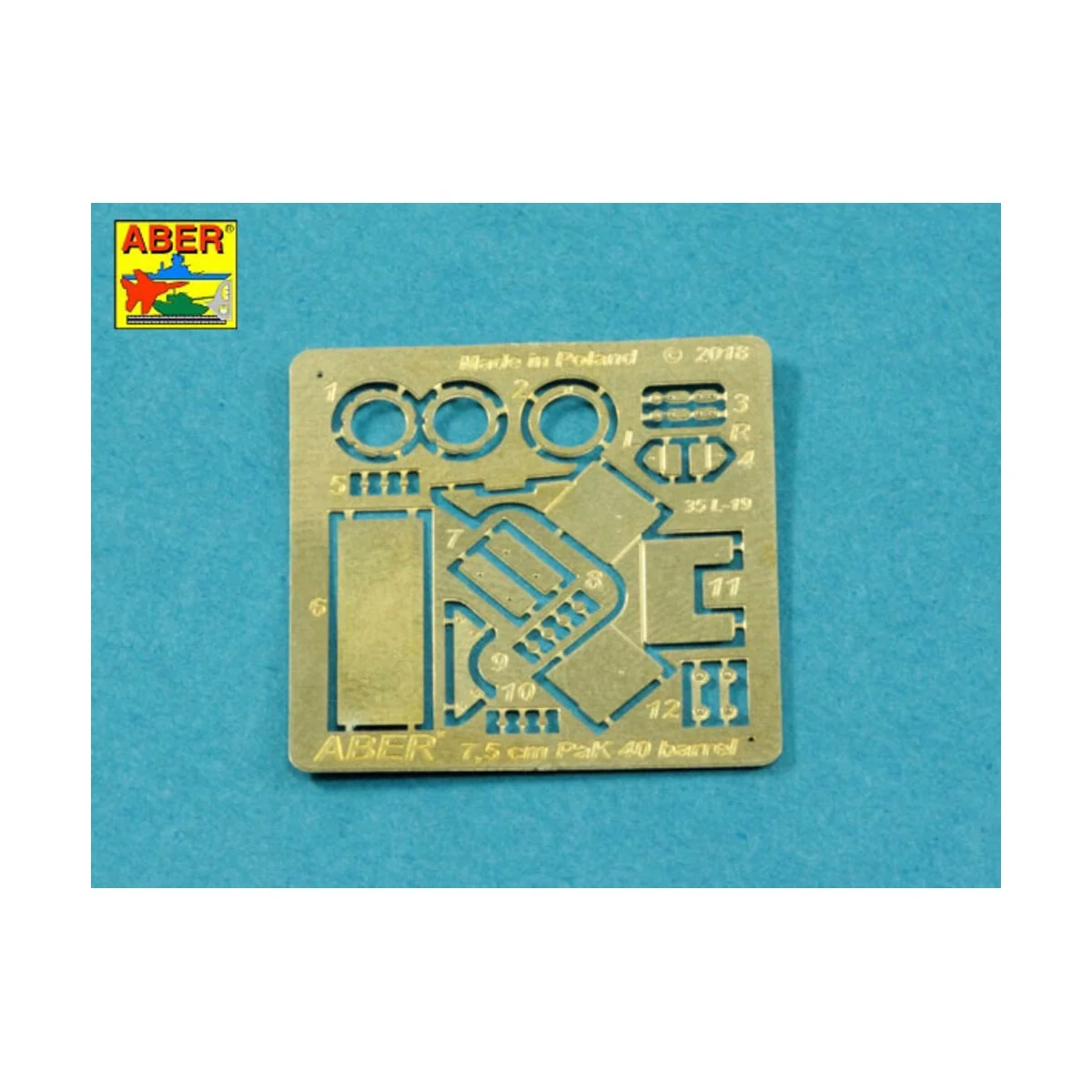 German 75mm barrel for PaK 40 - middle model, 1/35 - Aber Models 35...