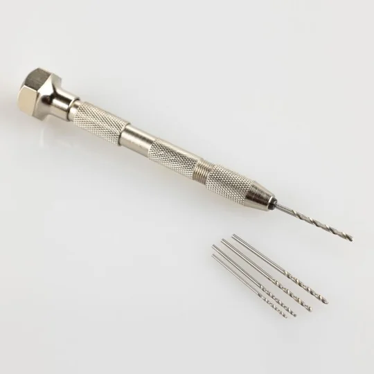 Hand drill with five drills (1, 1.2, 1.4, 1.5, 1.8 mm) - Heller 99019