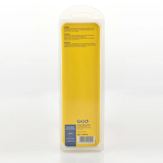 Hand drill with five drills (1, 1.2, 1.4, 1.5, 1.8 mm) - Heller 99019