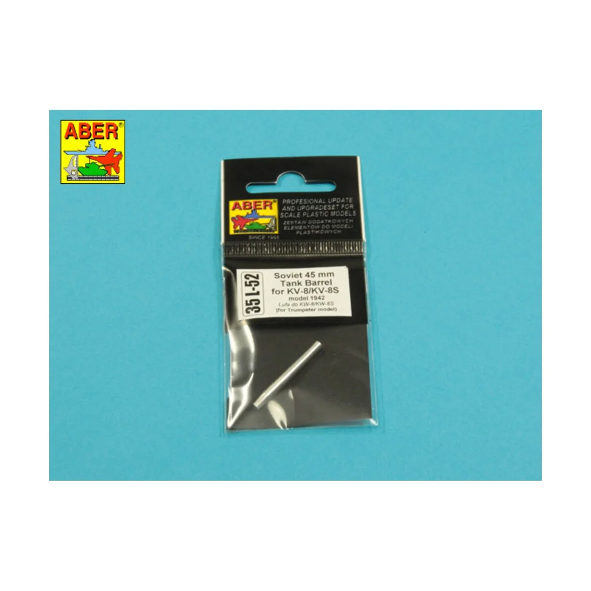 Soviet 45mm Tank Barrel For KV-8/KV-8S, 1/35 - Aber Models 35 L-052