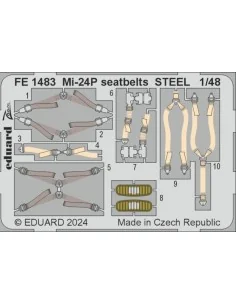 Mi-24P seatbelts STEEL, 1/48 - Eduard Accessories FE1483