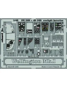 Wellington Mk.I cockpit interior für Trumpeter Bausatz, 1/48 - Edua...
