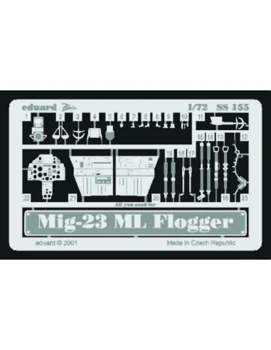 MiG-23 ML Flogger, 1/72 - Eduard Accessories SS155