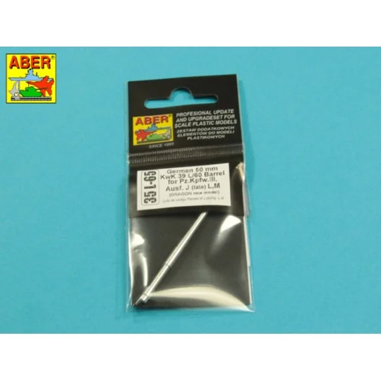 KwK 39 L/60 Barrel for Pz.Kpfw.III Ausf.J.(late)L, M, 1/35 - Aber M...