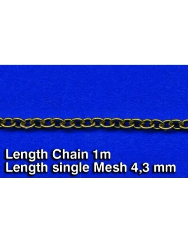 Metal Chain (G) Length single Mesh 4, 3 mm - Royal Model RM522