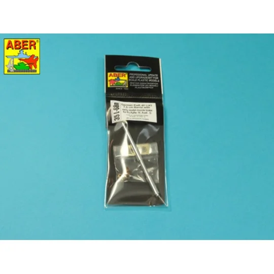 Germ.75mm barrel for KwK40L/43 with early model muzzle brake for Pz...