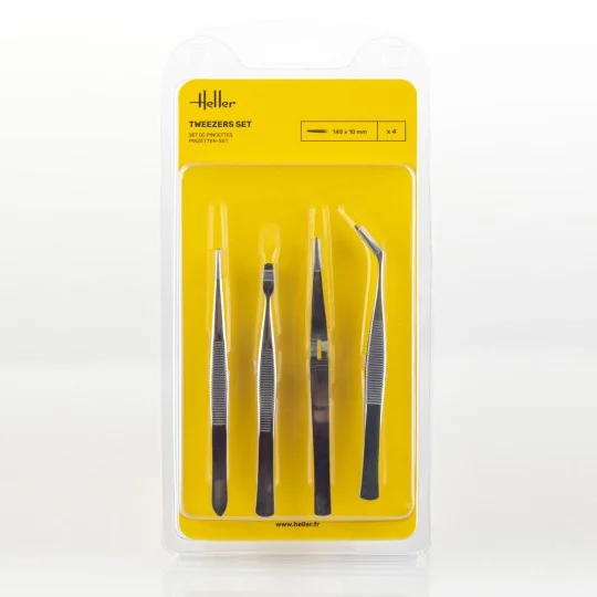 Tweezers Set (4 pieces) - Heller 99023