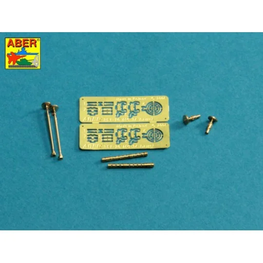 Set of 2 Barrels for German machine guns MG34, 1/35 - Aber Models 3...