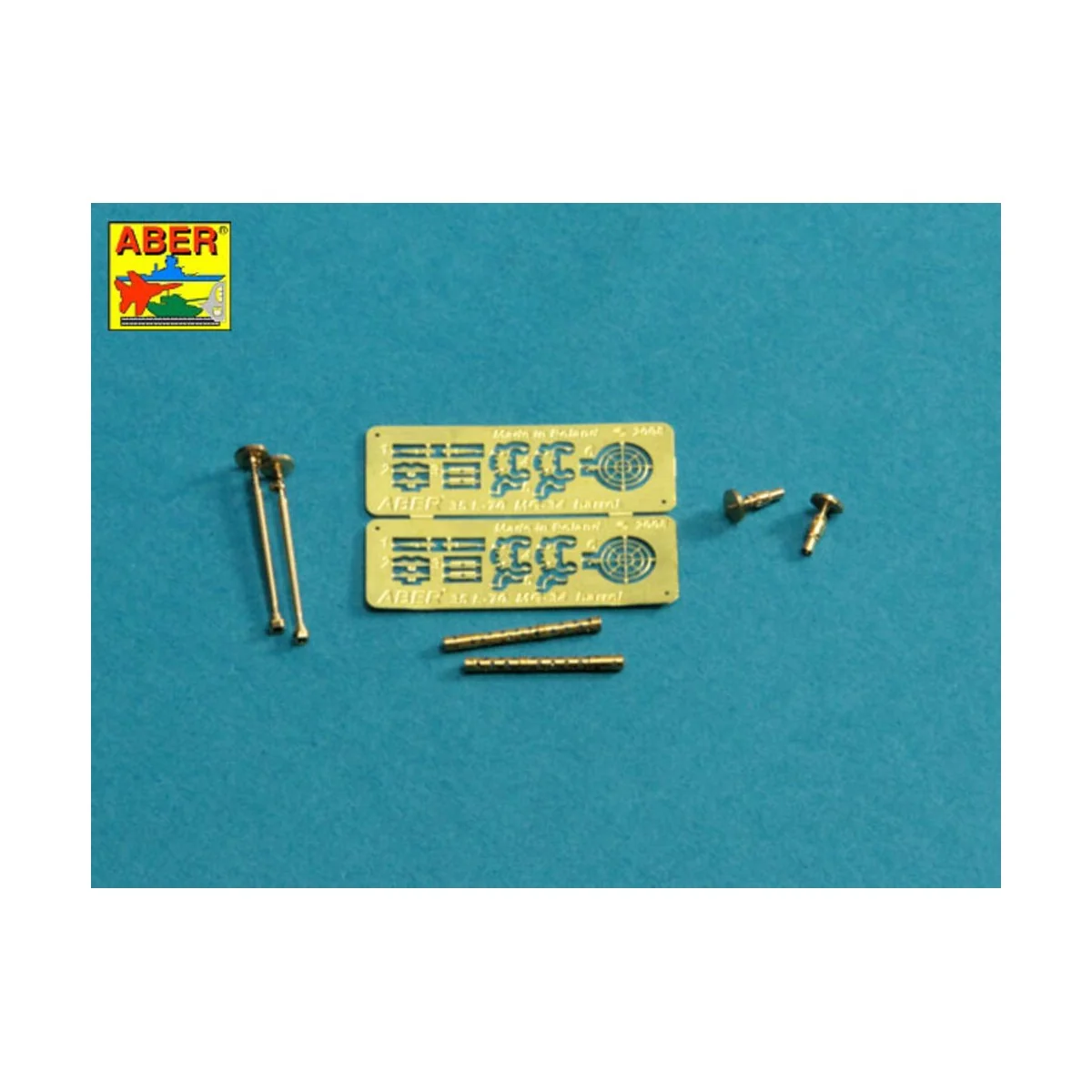 Set of 2 Barrels for German machine guns MG34, 1/35 - Aber Models 3...