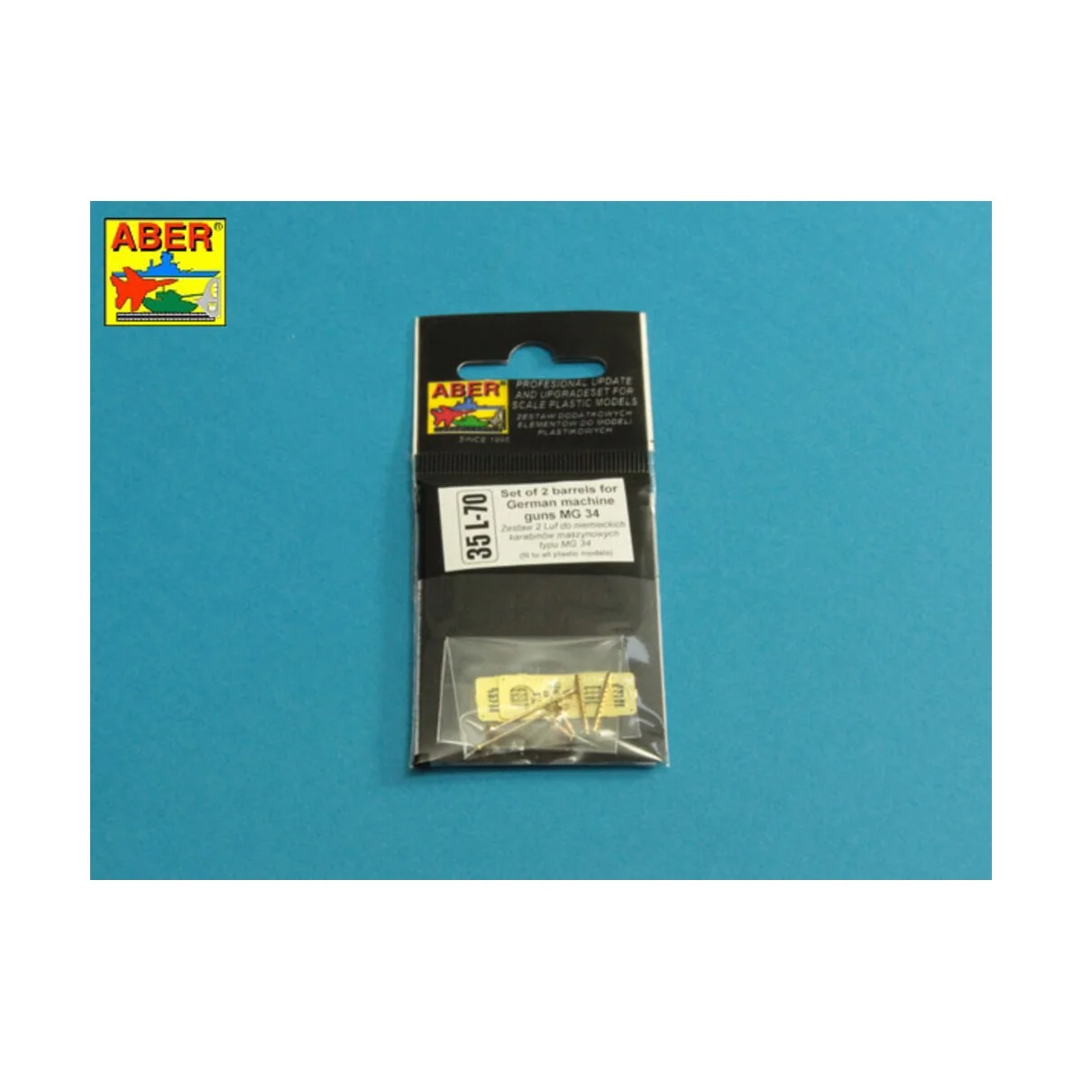 Set of 2 Barrels for German machine guns MG34, 1/35 - Aber Models 3...