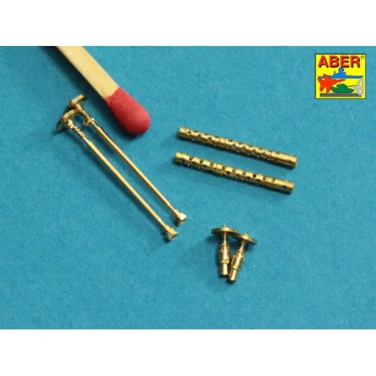 Set of 2 Barrels for German machine guns MG34, 1/35 - Aber Models 3...