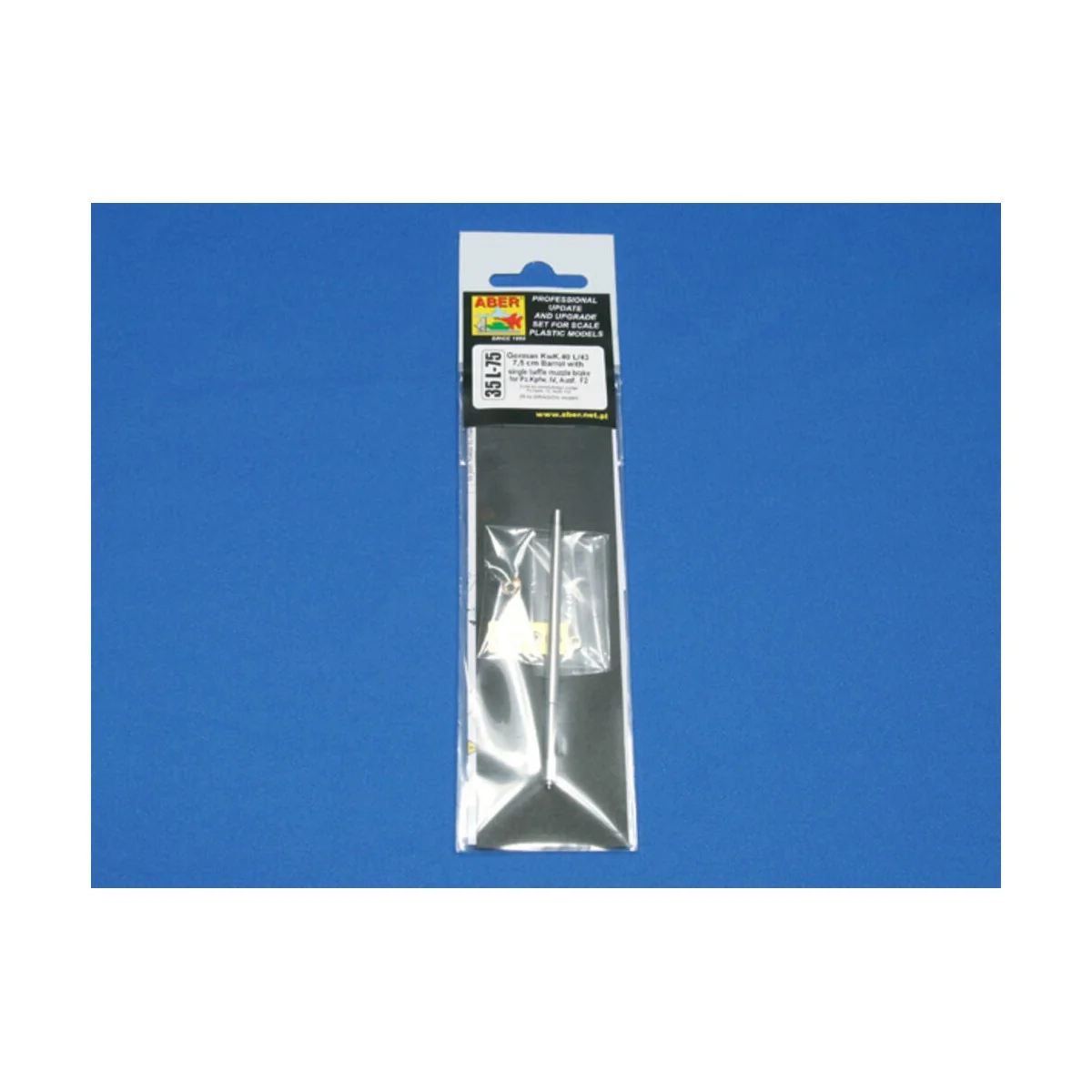 Germ.75mm barrel single baffle muzzle for Pz VI F2, 1/35 - Aber Mod...