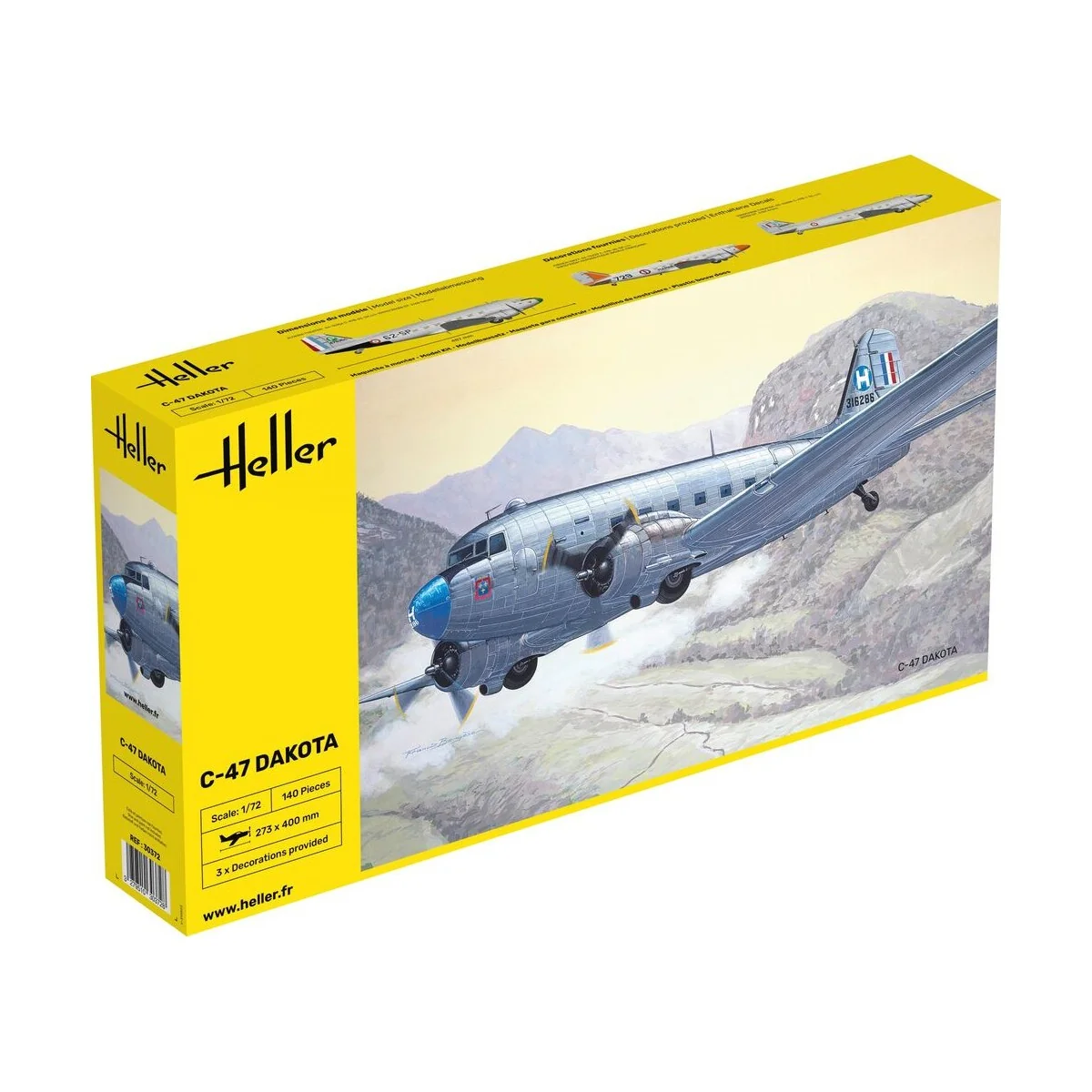 C-47 Dakota, 1/72 - Heller 30372 C-47 Dakota, 1/72 - Heller 30372