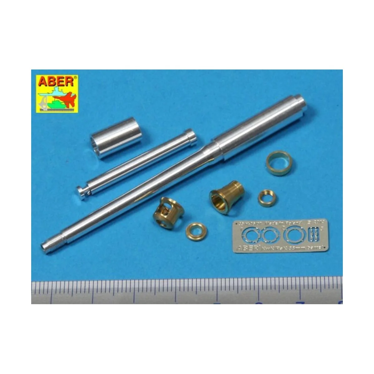 German 88 mm Barrel with late muzzle for Tiger I late - Aber Models...