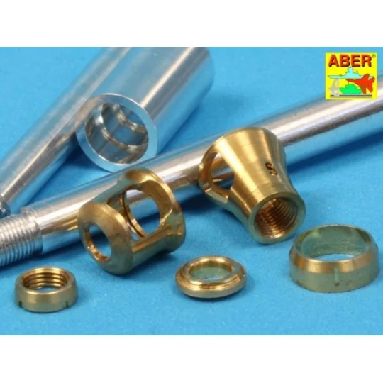 German 88 mm Barrel with late muzzle for Tiger I late - Aber Models...