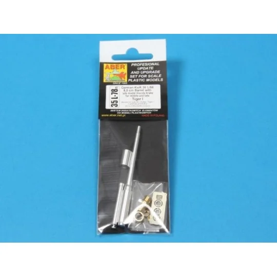 German 88 mm Barrel with late muzzle for Tiger I late - Aber Models...