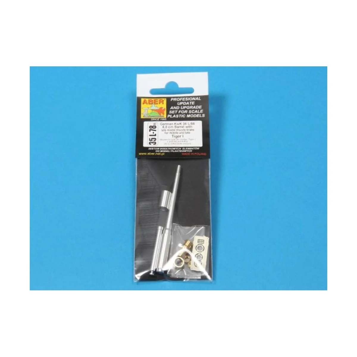 German 88 mm Barrel with late muzzle for Tiger I late, 1/35 - Aber ... German 88 mm Barrel with late muzzle for Tiger I late, 1/35 - Aber ...