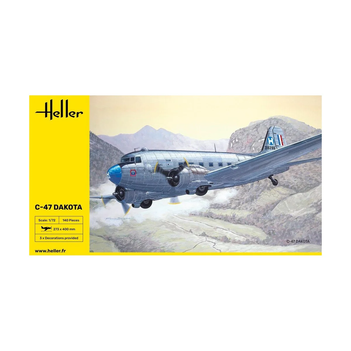 C-47 Dakota, 1/72 - Heller 30372 C-47 Dakota, 1/72 - Heller 30372