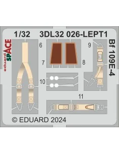 Bf 109E-4 SPACE, 1/32 - Eduard Accessories 3DL32026
