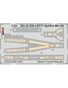 Spitfire Mk.VIII SPACE AIRFIX, 1/24 - Eduard Accessories 3DL32028