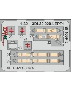 Bf 109F-2 SPACE HOBBY 2000 / HASEGAWA, 1/32 - Eduard Accessories 3D...
