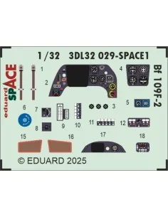 Bf 109F-2 SPACE HOBBY 2000 / HASEGAWA, 1/32 - Eduard Accessories 3D... 2