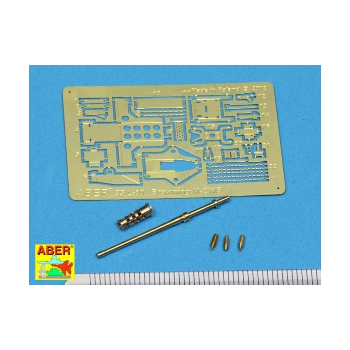 Barrel for M2 Browning '50 in (12, &mm), 1/35 - Aber Models 35 L-080