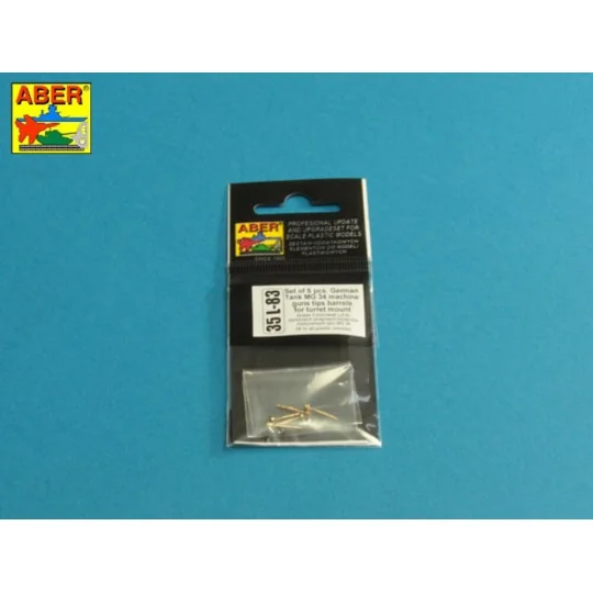 Tank MG 34 tips barrels x 5, 1/35 - Aber Models 35 L-083 Tank MG 34 tips barrels x 5, 1/35 - Aber Models 35 L-083
