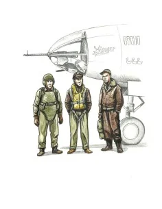 WWII US bomber pilot and two gunners, 1/72 - CMK 129-F72339