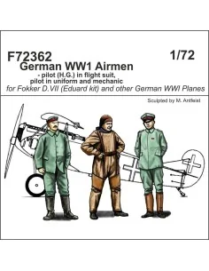 German WW1 Airmen-pilot(H.G.)in flight suit, pilot in uniform a.mec...