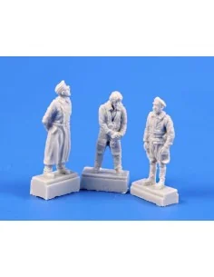 He 162-Three Pilot figures, each i.different gear:Great Coat, Flyin...